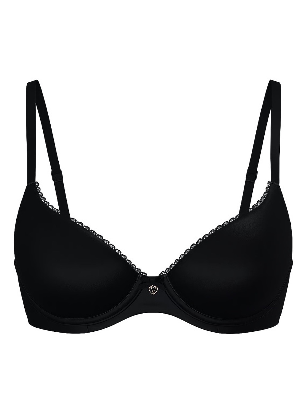 Victoria's Secret Black Lightly Lined Smooth Demi Bra NWT